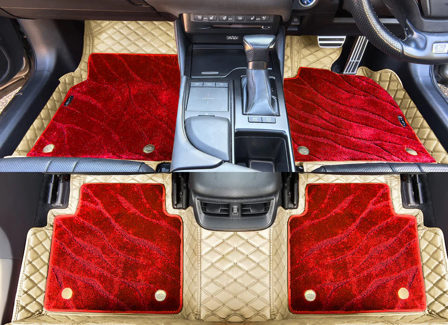 Custom Car Floor Mats Diamond Pattern 5x7CM Full Coverage Dual Layer Galaxy