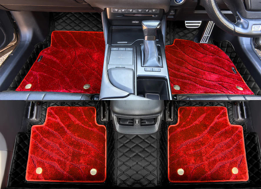 Custom Car Floor Mats Diamond Pattern 5x7CM Full Coverage Dual Layer Galaxy