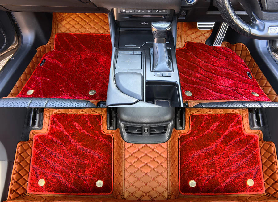Custom Car Floor Mats Diamond Pattern 5x7CM Full Coverage Dual Layer Galaxy