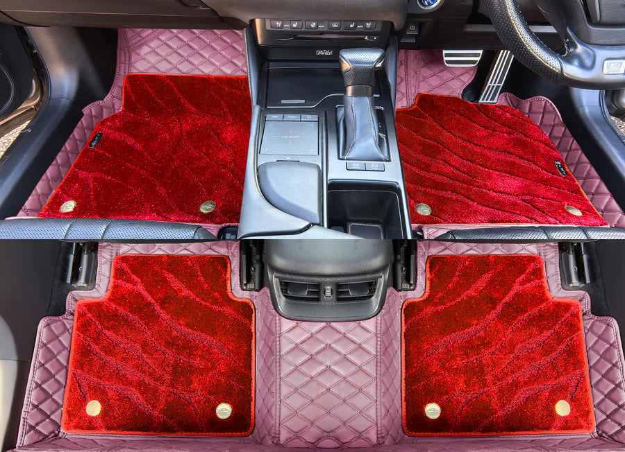 Custom Car Floor Mats Diamond Pattern 5x7CM Full Coverage Dual Layer Galaxy