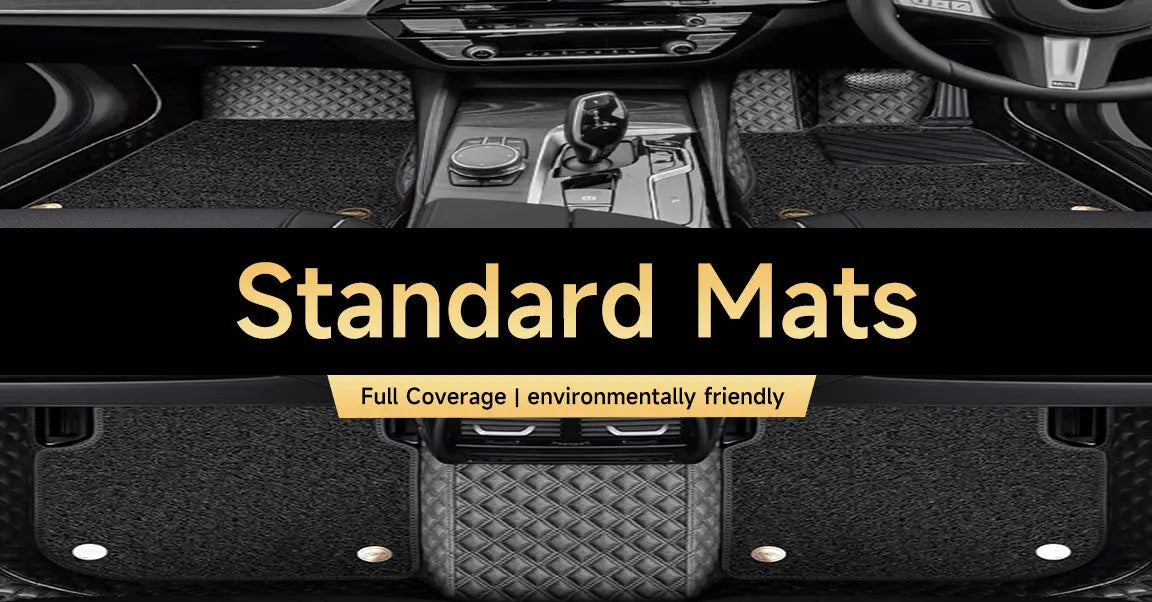 Custom Car Floor Mats Diamond Pattern5*7CM Full Coverage Dual Layer Coil - LMY -  