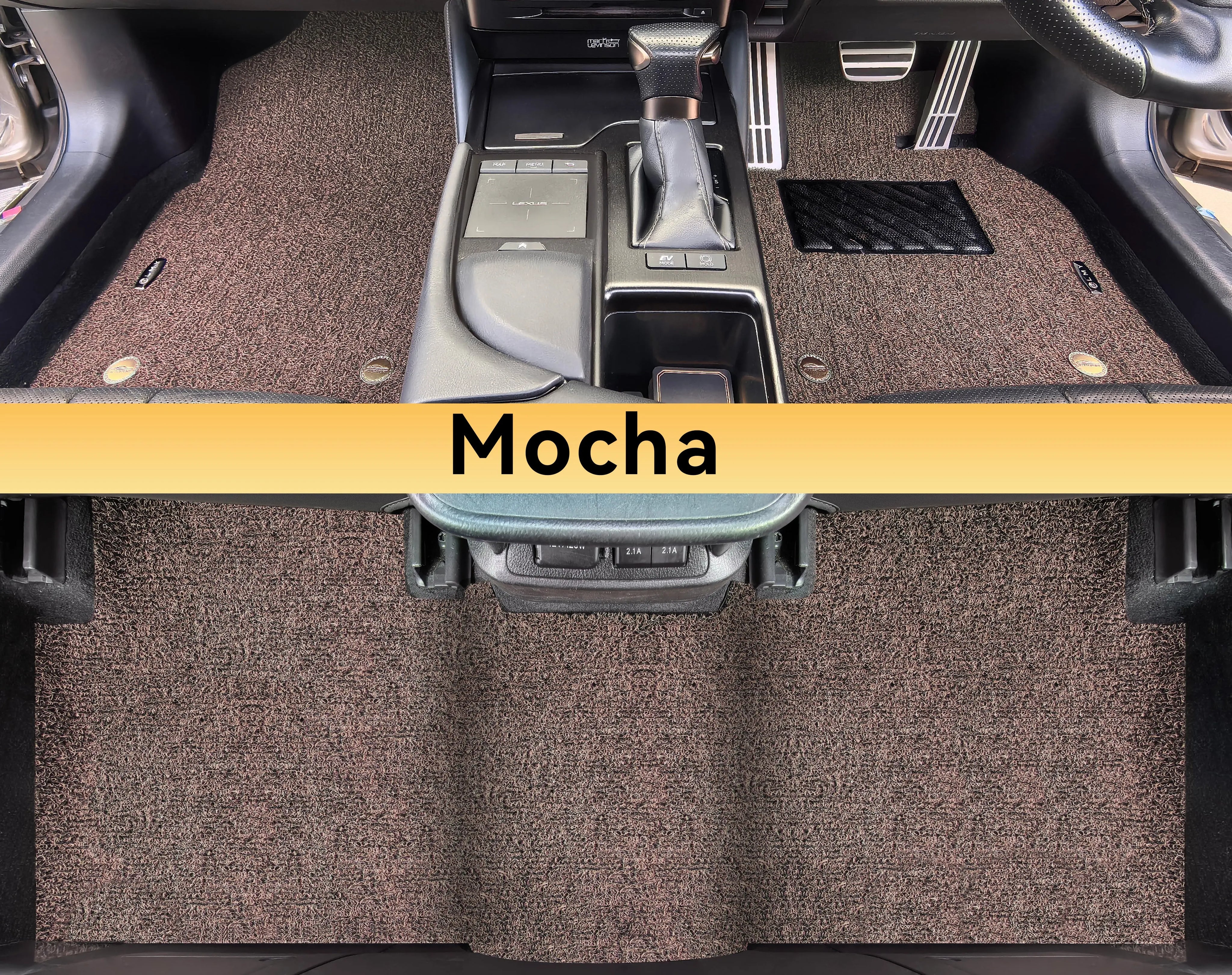 Custom Car Floor Mats Single Coil - LMY -  7-Seats-Mocha