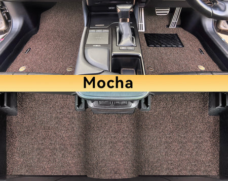 Custom Car Floor Mats Single Coil - LMY -  7-Seats-Mocha
