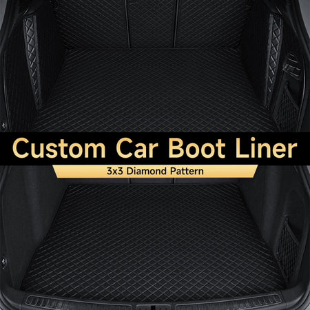 Custom Car Boot Liner Protector Diamond Pattern 3x3CM Full Coverage - LMY - 