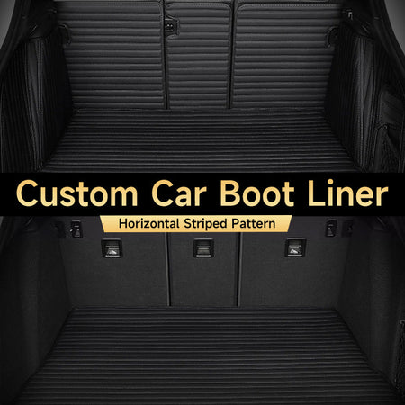 Custom Car Boot Liner Protector Horizontal Stripe Full Coverage - LMY AUTO 