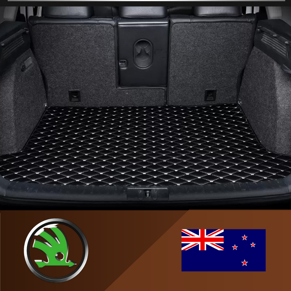 Skoda Boot Liner Custom Car Protector Diamond Pattern 5x7CM