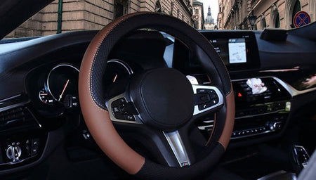 Leather Steering Wheel Cover LMY