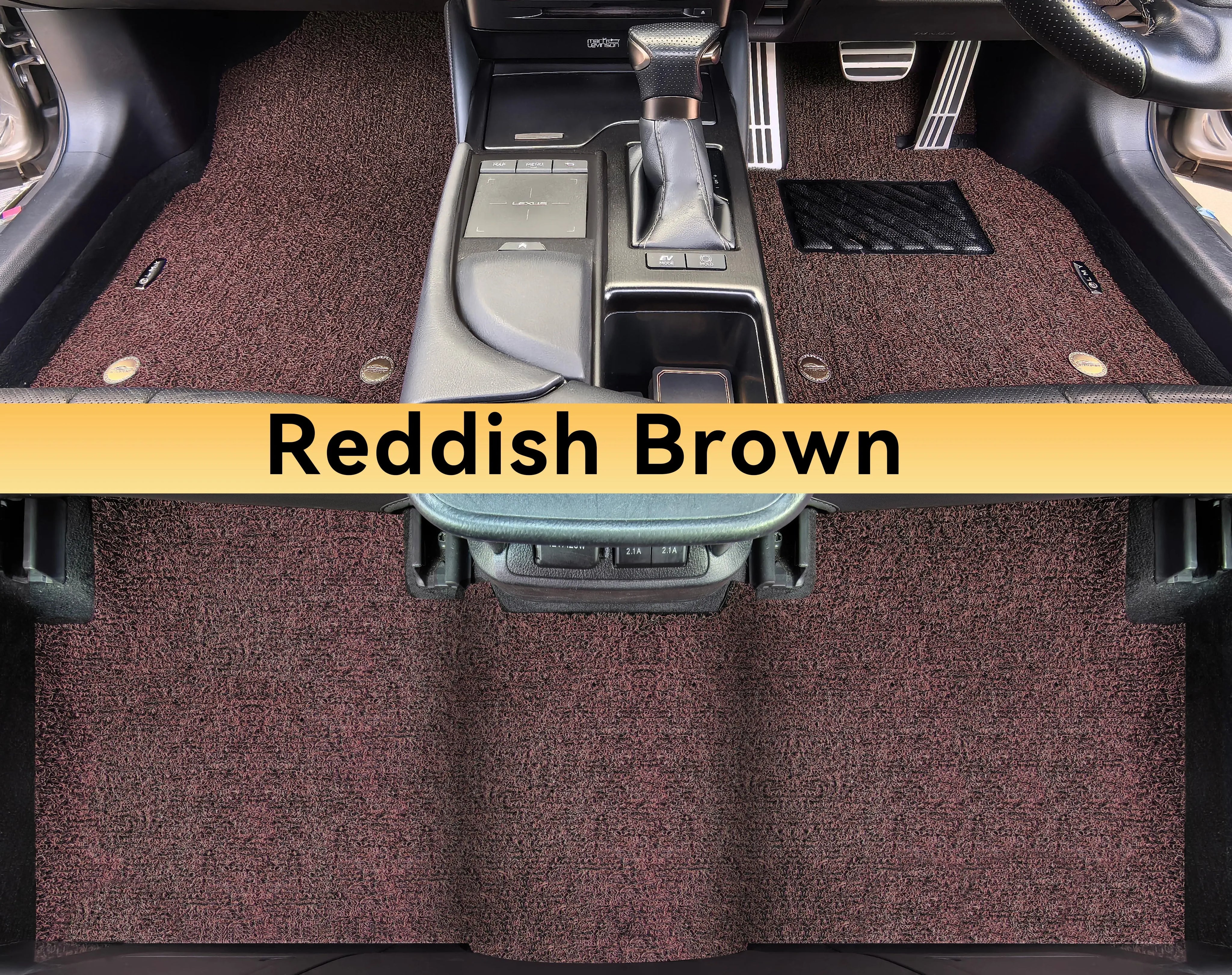 Custom Car Floor Mats Single Coil - LMY -  7-Seats-Coffee