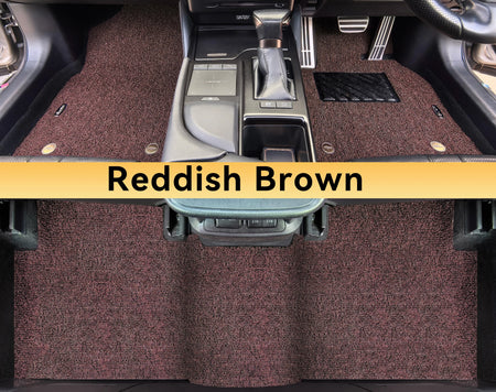Custom Car Floor Mats Single Coil - LMY -  7-Seats-Coffee